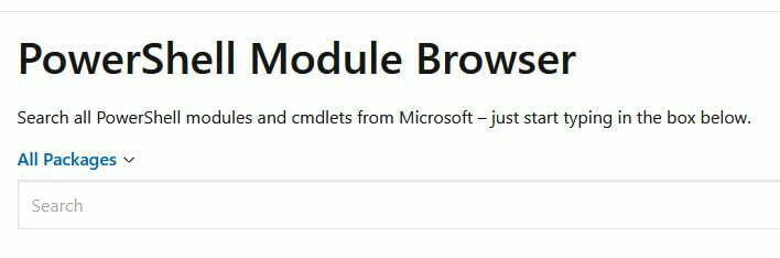 Microsoft Powershell Module Browser