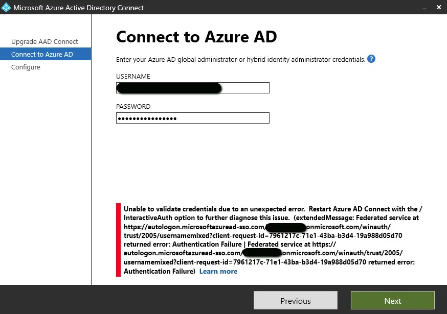 Troubleshoot Azure AD Connect upgrade issues