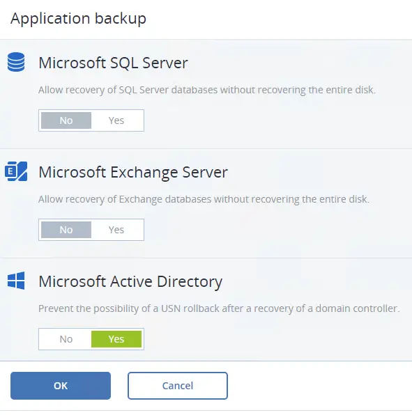 How to create application-aware backup plans in Acronis Cyber Protect 15