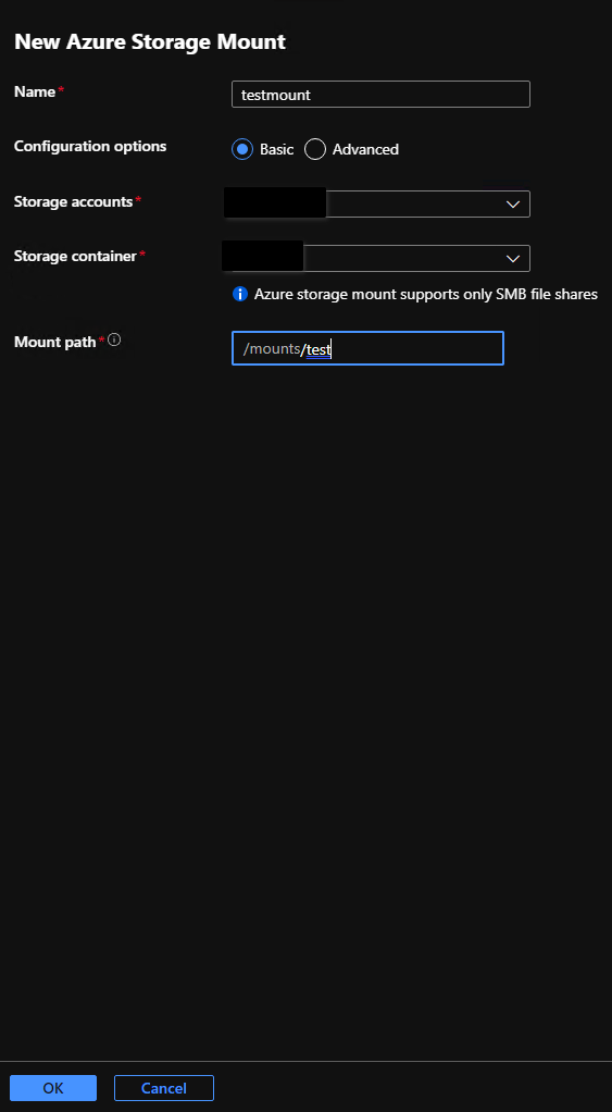 How to mount Azure Storage as a local share in Azure App Service