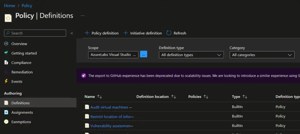 How to assign built-in policies in Azure policy