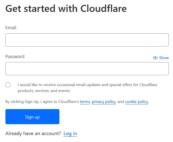 How to create a free Cloudflare account