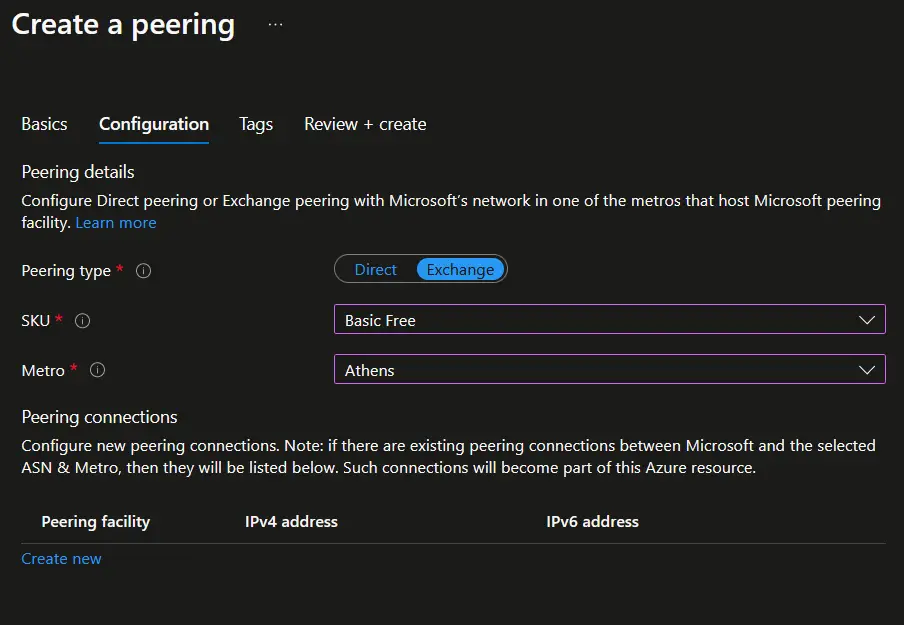How to configure BGP peering with Microsoft
